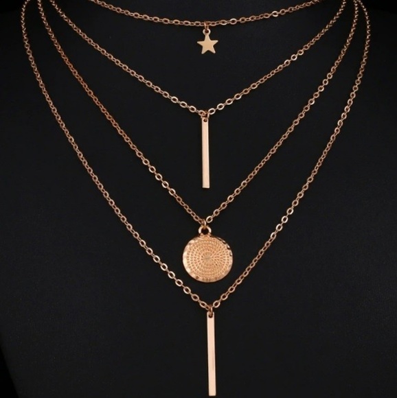 Dainty delicate layered necklace trendy - Picture 2 of 2